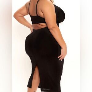 MIDI black dress queen size